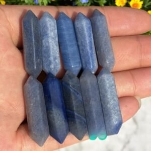 20PCS Set Blue AventurineCrystal Double Points Healing Tower Gemstones 2-3" Gift 1