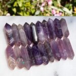 20PCS Set Amethyst Crystal Double Points Healing Tower Gemstones Reiki 2-3" Gift 1