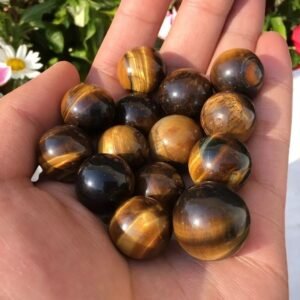 50Pcs Mini Black Tourmaline Crystal Spheres Balls Healing Gemstone Gift 15+MM 2