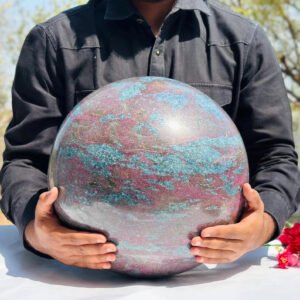 300mm Blue Ruby Kyanite Crystal Sphere 60kg Natural Healing Stone, Gemstone Ball 1