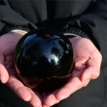 100mm+ Natural Black Obsidian Ball Quartz Crystal sphere Gemstone Healing 2