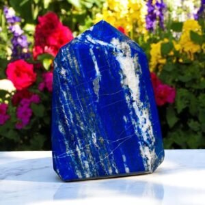 High-Quality Lapis Lazuli Free Form Vibrant Blue Polished Stone Unique Gift 2