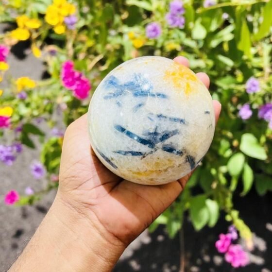 Large Ruby kyanite Crystal Sphere Handmade Crystal Home Office Decorative Ball 2