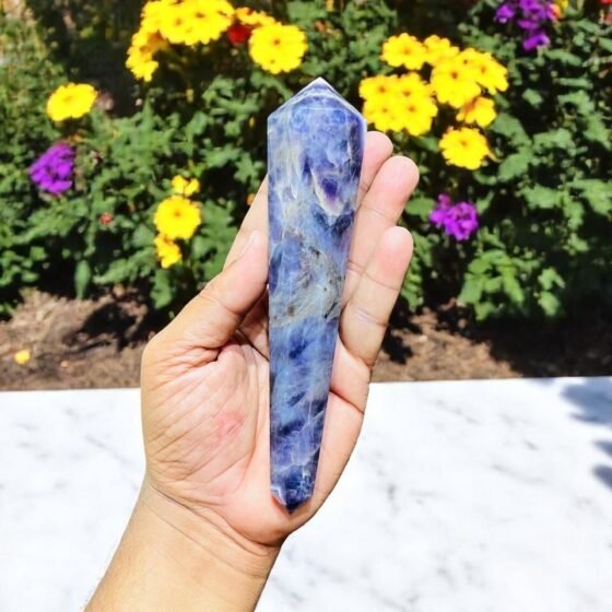 Large Amethyst Crystal Double Point With Steel Stand Purple Brazil Amethyst 1