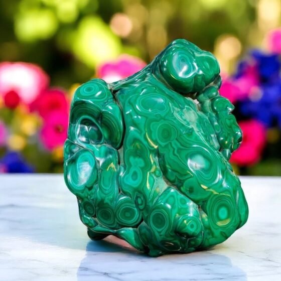 Giant Green Malachite Freeform 6x5" 1.2kg Raw Malachite from Congo Gemstone Gift 2