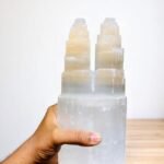 Moroccan Selenite Twin Tower Lamp Unique Crystal Home Office Decorative Tower 2