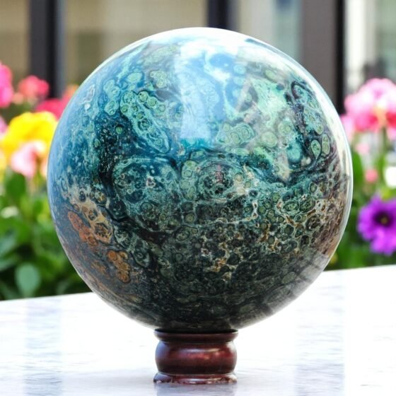 Giant 205MM Kambaba Jasper Sphere - Aura Chakra Healing Meditation Crystal Ball 2