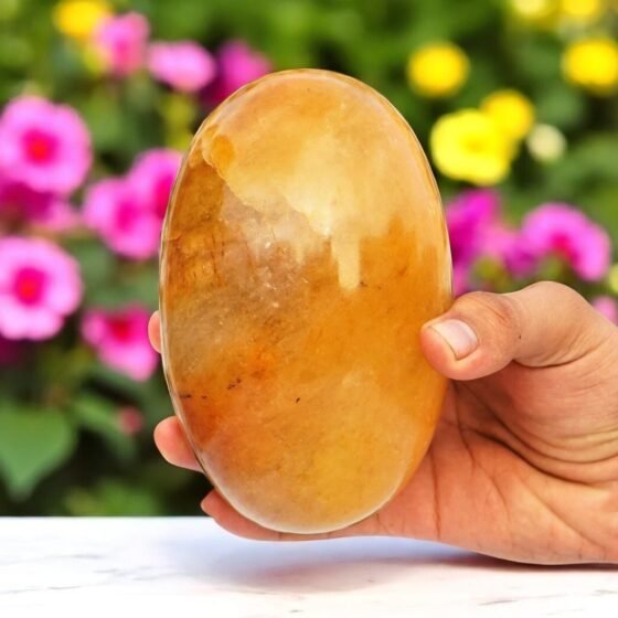 Natural Golden Healer Quartz Shiva Lingam - Large 135x80MM Metaphysical Healing 1