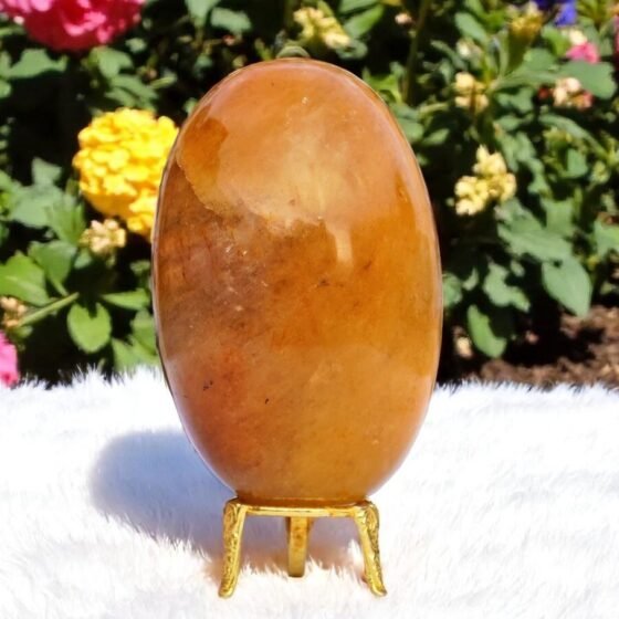 Natural Golden Healer Quartz Shiva Lingam - Large 135x80MM Metaphysical Healing 2