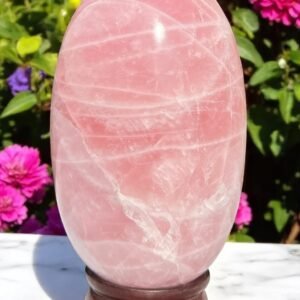 Beautiful Large 155MM Natural Rose Quartz Lingam - Spirit Chakra Metaphysical St 1
