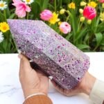 280MM High Quality Ruby Matrix Tower - Huge Unique Indian Stone Crystal 2