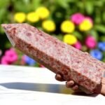 Orange Sunstone 8-Sided Tower Point - Mineral Specimen Energy Balancing Crystal 2