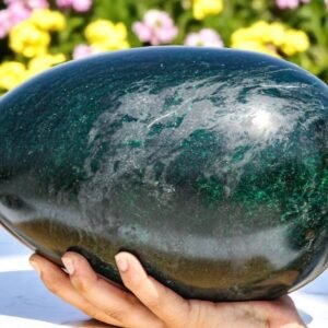 250MM Massive Natural Green Jade Egg - Healing Energy Metaphysical Carved Stone 2