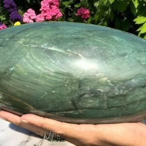 250MM Natural Green Jade Lingam - Hand-Carved Healing Energy Metaphysical Stone 1