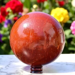 Huge Red Jasper Sphere Ball Healing Metaphysical Spirit Chakra Aura Power Stone 1