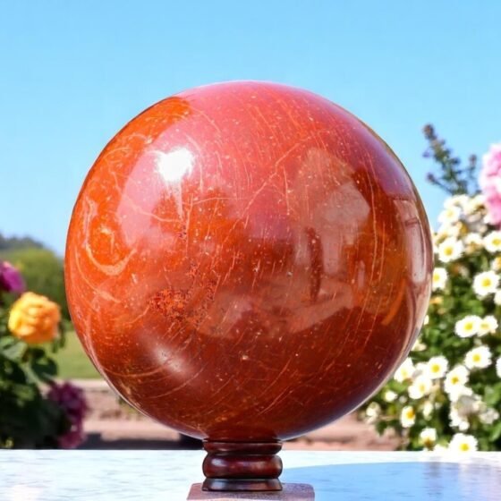 Huge Red Jasper Sphere Ball Healing Metaphysical Spirit Chakra Aura Power Stone 2