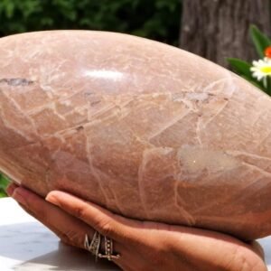275MM Peach Moonstone Crystal Lingam | Polished Crystal Healing Energy Stone 2