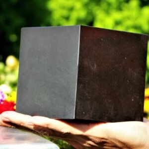 Massive 105MM Black Tourmaline Quartz Crystal Cube - Grounding Chakra Stone 1