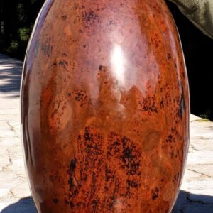 HUGE 410MM Crystal Mahogany Obsidian Lingam Healing Chakra Energy MeditationGift 1