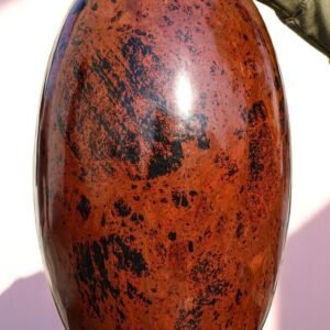 HUGE 410MM Crystal Mahogany Obsidian Lingam Healing Chakra Energy MeditationGift 2