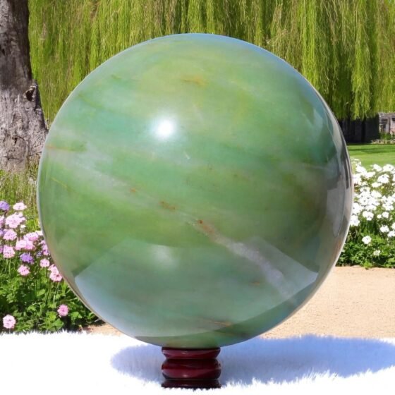 HUGE 280MM Green Aventurine Sphere Natural Healing Energy Abundance Gift 1