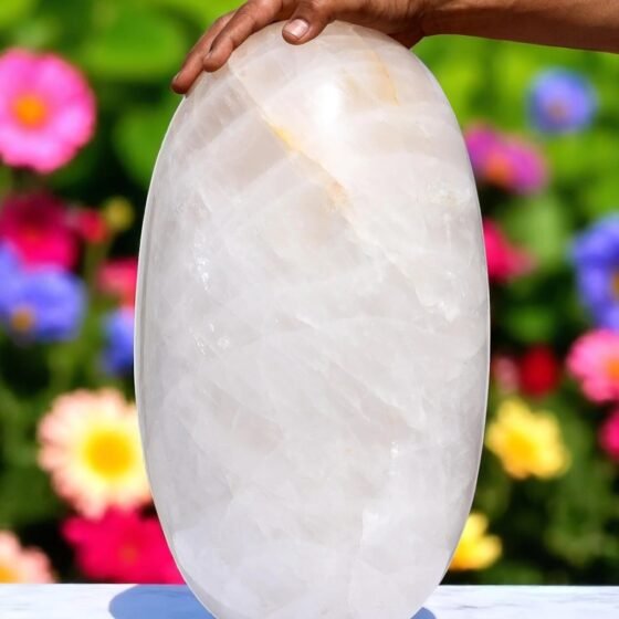 HUGE 430MM Clear Petalite Quartz Crystal Lingam Natural Healing Meditation Stone 2
