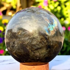 Large 120MM Labradorite Sphere | Flashy Crystal Ball Chakra Healing Stone Gift 1
