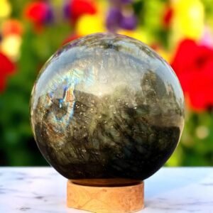 Large 120MM Labradorite Sphere | Flashy Crystal Ball Chakra Healing Stone Gift 2