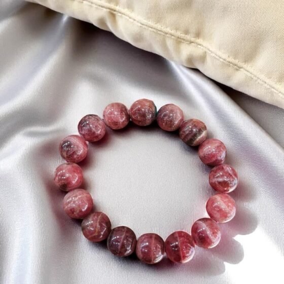 12MM Natural Rhodochrosite Bracelet | Unisex Authentic Healing Gemstone Jewelry 1