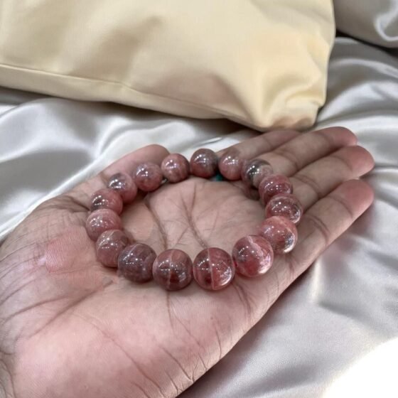 12MM Natural Rhodochrosite Bracelet | Unisex Authentic Healing Gemstone Jewelry 2
