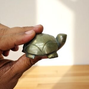 Pyrite Crystal Turtle - Handmade Home Office Decor Healing Stone Figurine 2