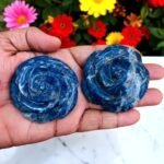 50-60MM Sodalite Hand Carved Crystal Rose - Home Office Tabletop Decor Gift 1
