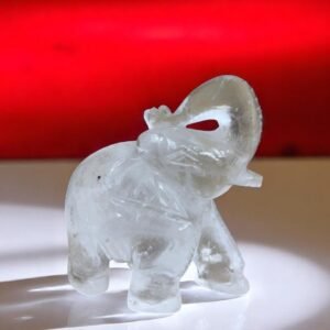 Large Clear Quartz Crystal Elephant Handmade Home Office Decor Feng Shui Stone 1