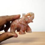 Large Sun Stone Crystal Elephant Figurine Handmade Home Office Decor CrystalGift 2