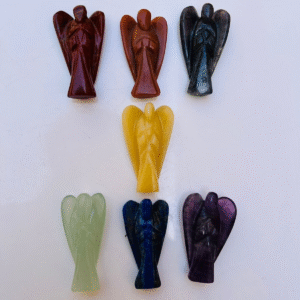 7Pcs Set Crystal Angel Hand Carved Crystal Home Office Decorative Angel 2-3inche 2