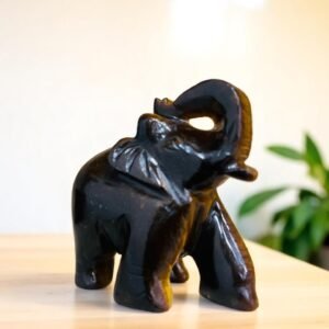 Large Tiger Eye Crystal Elephant Figurine Handmade Home Office Decor Gift 1