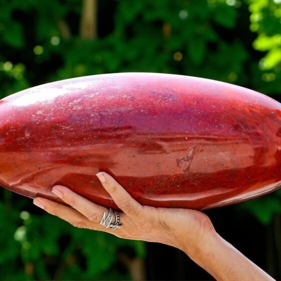 Large 365mm Red Jasper Lingam - Spirit Chakra Energy Healing Crystal Stone 1