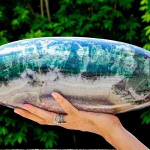 Large 370MM Green Fluorite Lingam - Spirit Chakra Energy Healing Crystal Stone 2