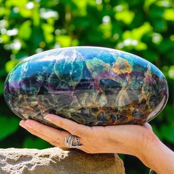 Large 235MM Fluorite Crystal Lingam - Reiki Power & Spirit Healing Stone 2