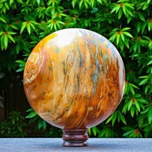 Large 210mm Yellow Brecciated Jasper Ball - Spirit Stone, Energy & Aura Healing 1