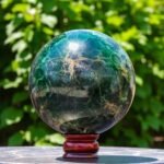 Large 155mm Fluorite Crystal Sphere - Power Healing Stone Sphere for Energy Work 1
