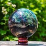 Large 155mm Fluorite Crystal Sphere - Power Healing Stone Sphere for Energy Work 2