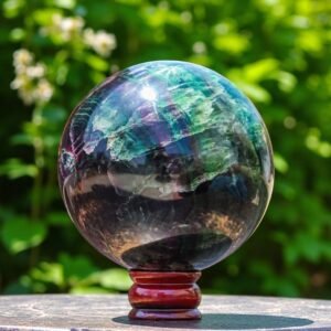 Large 155mm Fluorite Crystal Sphere - Power Healing Stone Sphere for Energy Work 2