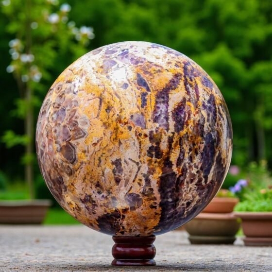 Large 235mm Auralite Crystal Ball - Spiritual Healing & Chakra Energy Home Decor 1