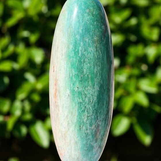 Rare 415MM Green Burmese Jade Lingam Metaphysical Healing Stone Energy 2