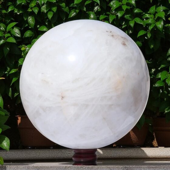 Giant 275MM White Snow Quartz Crystal Ball - Healing Chakra Gemstone Sphere 1