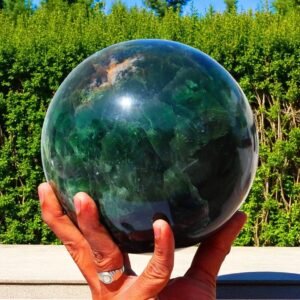 Large 155MM Multi Fluorite Quartz Sphere - Healing Crystal Energy Gemstone 1