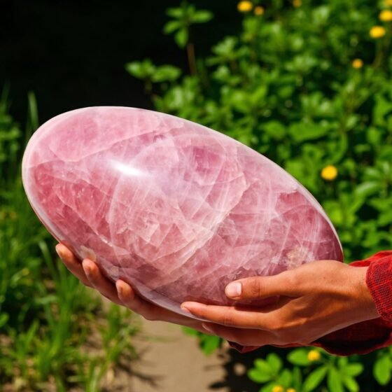 Natural 320MM Rose Quartz Lingam Pink - Healing Crystal Chakra Power Stone 1