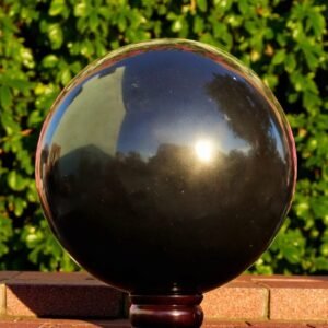 Giant 210MM Black Tourmaline Crystal Sphere - Healing Power Aura Chakra Stone 1