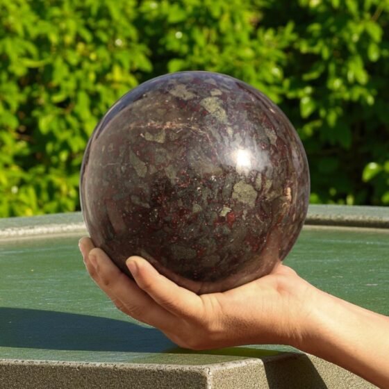 Large 155mm Dragon Bloodstone Crystal Sphere - Healing Reiki Chakra Power Stone 1